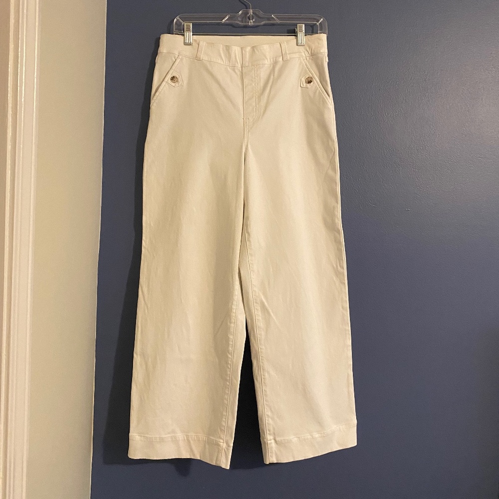 Spanx Stretch Twill Cropped Pants, Sz L